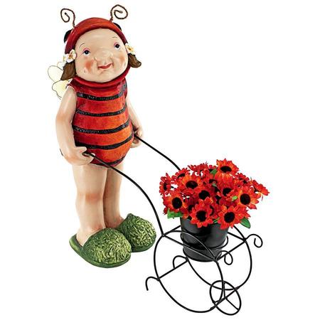 DESIGN TOSCANO Polly the Lady Bug Fairy Garden Helper Statue DS18026
